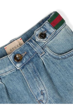 Blue denim shorts GUCCI KIDS | 770084XDCRW4447